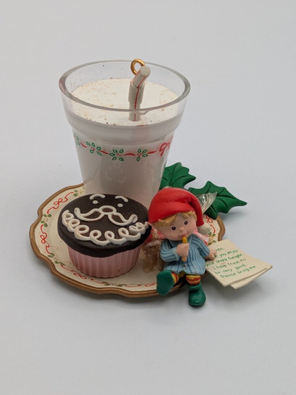 Enesco Treasury of Christmas "Santa's Midnight Snack" 1992 Vintage Ornament - Picture 5 of 11